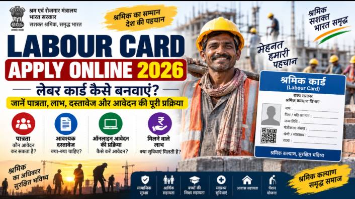 Labour Card Apply Online 2026: लेबर कार्ड कैसे बनवाएं? जानें पात्रता, लाभ, दस्तावेज और आवेदन की पूरी प्रक्रिया